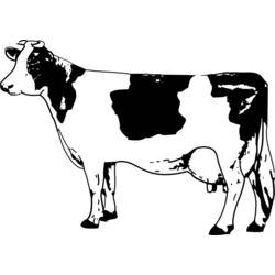 Раскраска: корова (Животные) #13353 - Бесплатные раскраски для печати
