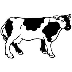 Раскраска: корова (Животные) #13355 - Бесплатные раскраски для печати