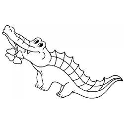 Раскраска: крокодил (Животные) #4789 - Бесплатные раскраски для печати