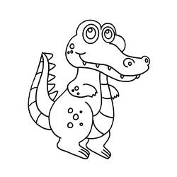 Раскраска: крокодил (Животные) #4836 - Бесплатные раскраски для печати
