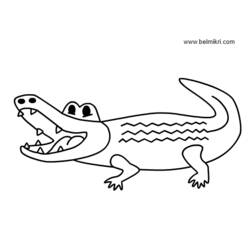 Раскраска: крокодил (Животные) #4845 - Бесплатные раскраски для печати