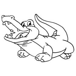 Раскраска: крокодил (Животные) #4960 - Бесплатные раскраски для печати