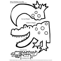 Раскраска: крокодил (Животные) #4974 - Бесплатные раскраски для печати