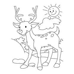 Раскраска: косуля (Животные) #2651 - Бесплатные раскраски для печати
