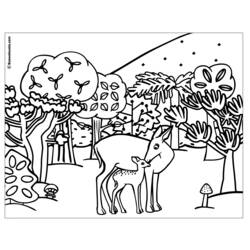 Раскраска: лань (Животные) #1139 - Бесплатные раскраски для печати