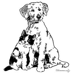 Раскраска: собака (Животные) #3128 - Бесплатные раскраски для печати