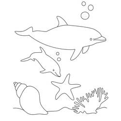 Раскраска: дельфин (Животные) #5106 - Бесплатные раскраски для печати
