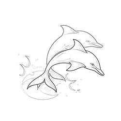Раскраска: дельфин (Животные) #5113 - Бесплатные раскраски для печати