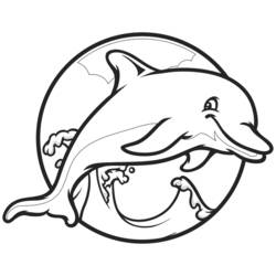 Раскраска: дельфин (Животные) #5125 - Бесплатные раскраски для печати