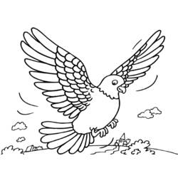 Раскраска: голубь (Животные) #4026 - Бесплатные раскраски для печати