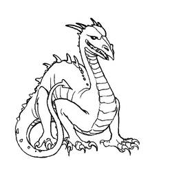 Раскраска: дракон (Животные) #5695 - Бесплатные раскраски для печати