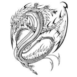 Раскраска: дракон (Животные) #5709 - Бесплатные раскраски для печати