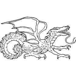 Раскраски: дракон - Бесплатные раскраски для печати
