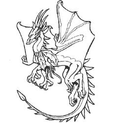 Раскраска: дракон (Животные) #5717 - Бесплатные раскраски для печати