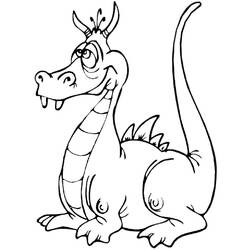 Раскраска: дракон (Животные) #5722 - Бесплатные раскраски для печати