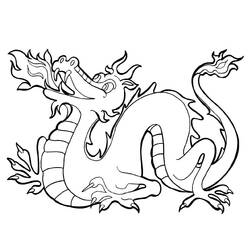 Раскраска: дракон (Животные) #5727 - Бесплатные раскраски для печати