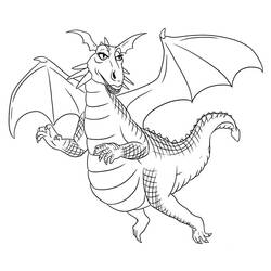 Раскраска: дракон (Животные) #5754 - Бесплатные раскраски для печати