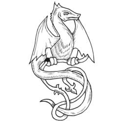 Раскраска: дракон (Животные) #5755 - Бесплатные раскраски для печати