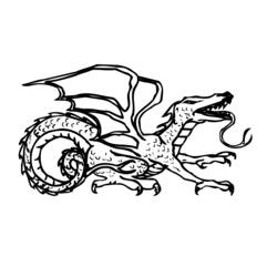 Раскраска: дракон (Животные) #5779 - Бесплатные раскраски для печати