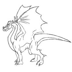 Раскраска: дракон (Животные) #5791 - Бесплатные раскраски для печати