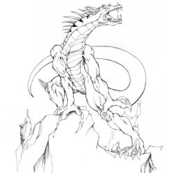 Раскраска: дракон (Животные) #5792 - Бесплатные раскраски для печати
