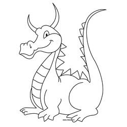 Раскраска: дракон (Животные) #5802 - Бесплатные раскраски для печати
