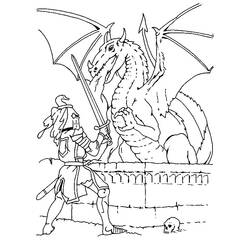 Раскраска: дракон (Животные) #5818 - Бесплатные раскраски для печати