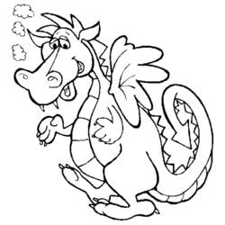 Раскраска: дракон (Животные) #5837 - Бесплатные раскраски для печати