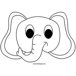 Раскраска: слон (Животные) #6336 - Бесплатные раскраски для печати