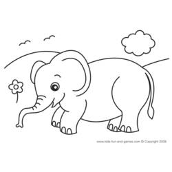 Раскраска: слон (Животные) #6340 - Бесплатные раскраски для печати