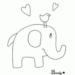 Раскраска: слон (Животные) #6381 - Бесплатные раскраски для печати