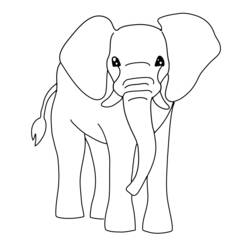 Раскраска: слон (Животные) #6421 - Бесплатные раскраски для печати
