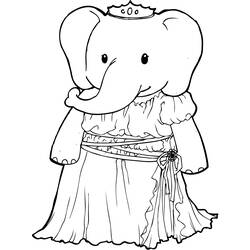 Раскраска: слон (Животные) #6436 - Бесплатные раскраски для печати