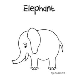 Раскраска: слон (Животные) #6464 - Бесплатные раскраски для печати