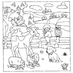 Раскраска: Сельскохозяйственные животные (Животные) #21384 - Бесплатные раскраски для печати