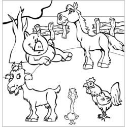 Раскраска: Сельскохозяйственные животные (Животные) #21499 - Бесплатные раскраски для печати