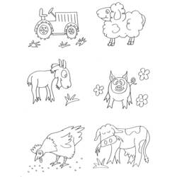Раскраска: Сельскохозяйственные животные (Животные) #21570 - Бесплатные раскраски для печати