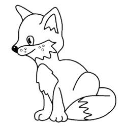 Раскраска: лисица (Животные) #14964 - Бесплатные раскраски для печати