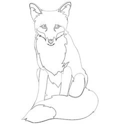 Раскраска: лисица (Животные) #14969 - Бесплатные раскраски для печати