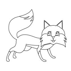 Раскраска: лисица (Животные) #15010 - Бесплатные раскраски для печати