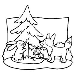 Раскраска: лисица (Животные) #15024 - Бесплатные раскраски для печати