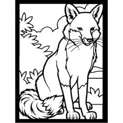 Раскраска: лисица (Животные) #15026 - Бесплатные раскраски для печати