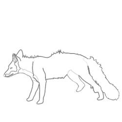 Раскраска: лисица (Животные) #15032 - Бесплатные раскраски для печати