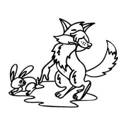 Раскраска: лисица (Животные) #15035 - Бесплатные раскраски для печати