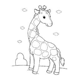 Раскраска: жираф (Животные) #7236 - Бесплатные раскраски для печати