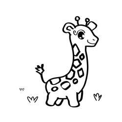 Раскраска: жираф (Животные) #7410 - Бесплатные раскраски для печати