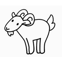 Раскраска: коза (Животные) #2375 - Бесплатные раскраски для печати