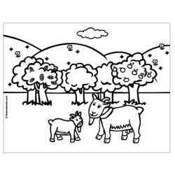 Раскраска: коза (Животные) #2404 - Бесплатные раскраски для печати