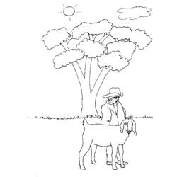 Раскраска: коза (Животные) #2430 - Бесплатные раскраски для печати
