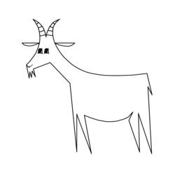 Раскраска: коза (Животные) #2458 - Бесплатные раскраски для печати